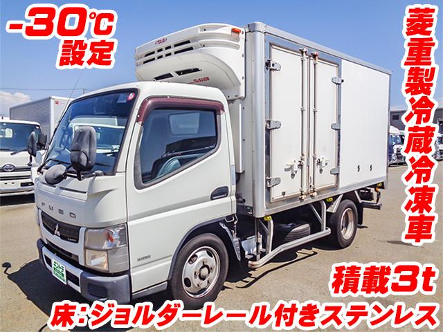 No.3086　H27　三菱ふそう　キャンター　冷蔵冷凍車　菱重製冷凍機　－30度設定　床ステンレス　サイド観音扉　最大積載3t　ラッシングレール