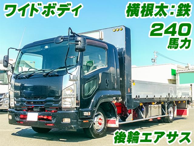 No.3247　H29　いすゞ　フォワード　平ボディ　アルミブロック　ワイドボディ　カラーバックモニター　横根太：鉄