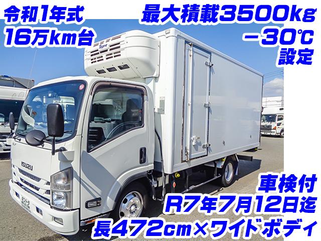 No.3255　R1　いすゞ　エルフ　東プレ製冷蔵冷凍車　最大積載3500kg　ワイドロングボディ　－30度設定　車検付