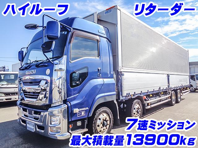 No.3351　H29　いすゞ　ギガ　フルハーフ製アルミウイング　ハイルーフ　リターダー　7速ミッション　最大積載13900kg　ラッシング2段