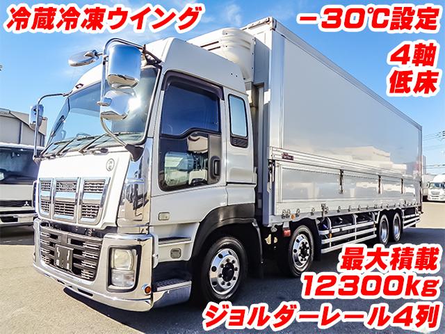 No.3359　H24　いすゞ　ギガ　フルハーフ製冷蔵冷凍ウイング　最大積載12300kg　4軸低床　－30度設定　ジョルダー４列　ハイルーフ　