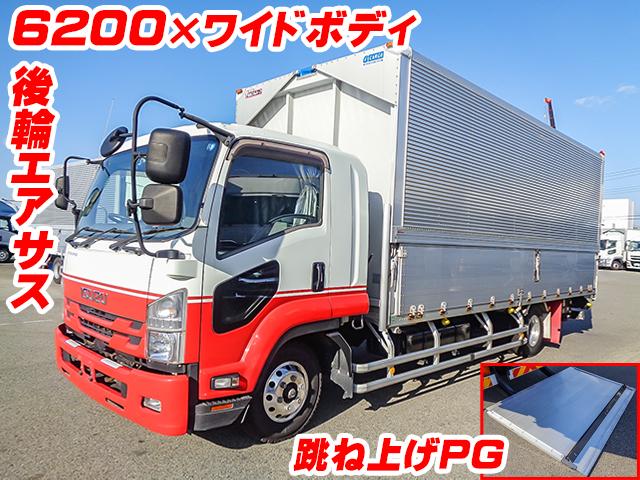 No.3380　H30　いすゞ　フォワード　日本フルハーフ製アルミウイング　跳ね上げパワーゲート　最大積載2550kg　ワイドボディ　後輪エアサス