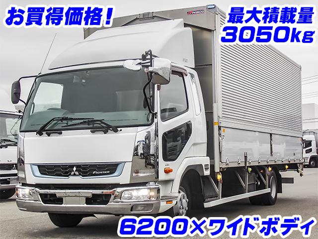 No.3387　H28　三菱ふそう　ファイター　パブコ製アルミウイング　4トン　中型トラック　木床　メッキ　ワイドボディ　6200ボディ　