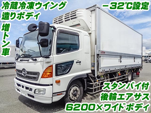 No.3875　H27　日野　レンジャー　フルハーフ製冷蔵冷凍ウイング　積載6.5t　－32度設定　ワイドボディ　増トン　後輪エアサス　スタンバイ