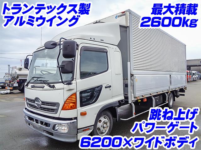 No.3906　Ｈ29　日野　レンジャー　トランテックス製アルミウイング　最大積載2600kg　ワイドボディ　跳ね上げパワーゲート　
