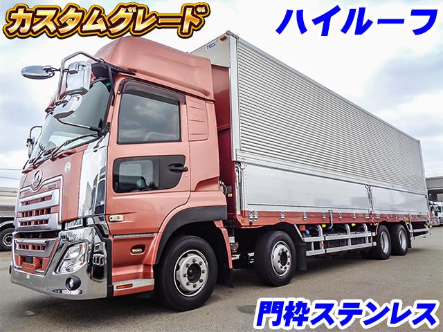 No.3918　H31　UDトラックス　クオン　トレクス製アルミウイング　カスタム　ハイルーフ　最大積載量13600kg　ラッシング2段　デフロック付き