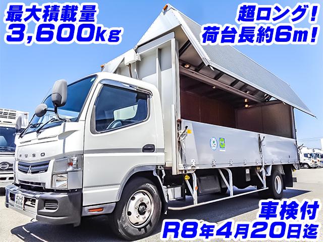 No.3951　H24　三菱ふそう　キャンター　パブコ製アルミウイング　超ロングボデー　荷台長約6ｍ　最大積載量3,600kg　ワイドボデー