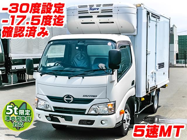 No.3973　H29　日野　デュトロ　東プレ製冷蔵冷凍車　準中型免許対応(5t限定)　低温設定　5速MT　最大積載量2000kg　ラッシングレール1段