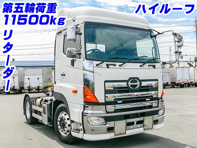 No.3977　H24　日野　プロフィア　トレーラーヘッド　第五輪荷重11500kg　ハイルーフ　メッキグリル　メッキミラー　後輪エアサス