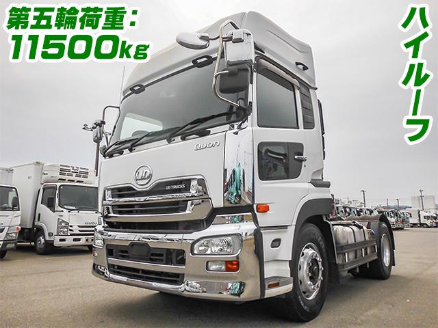 No.3984　H30　UDトラックス　クオン　トレーラーヘッド　QPG-GK5XAB　第五輪荷重：11500kg　ハイルーフ