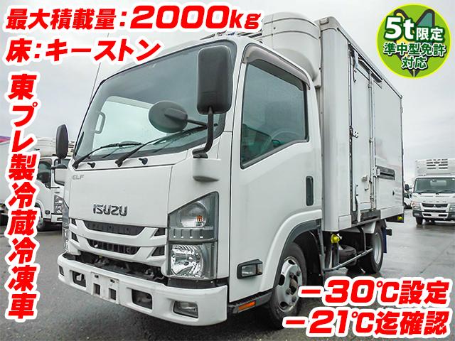No.4016　H31　いすゞ　エルフ　冷蔵冷凍車　TPG-NLR85AN　10尺ボディ　－30度設定　キーストン　左サイド扉