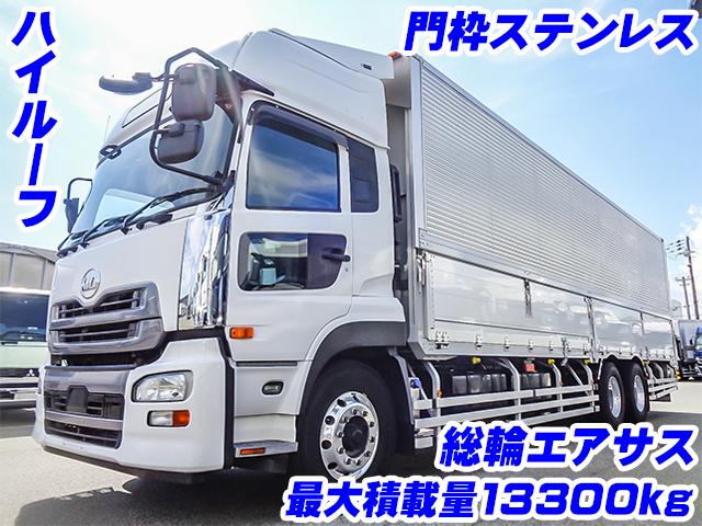 No.4114　H29　UDトラックス　クオン　トレクス製アルミウィング　最大積載量13300kg　ハイルーフ　総輪エアサス　ラッシングレール3段
