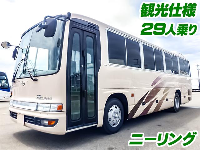 No.4125　H16　日野　メルファ　観光仕様バス　29人乗り　ニーリング　冷蔵庫　TVモニター　貫通トランク　リクライニング付モケットシート
