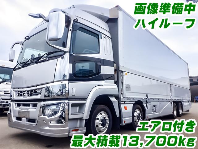 No.4206　R1　三菱ふそう　スーパーグレート　パブコ製アルミウイング　エアロ付き　ハイルーフ　最大積載13,700kg　後輪エアサス　アルミホイール
