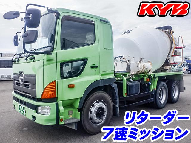 No.4273　H24　日野　プロフィア　カヤバ製ミキサー車　ドラム容量8.7立米　リターダー　7速ミッション　ナンバー付