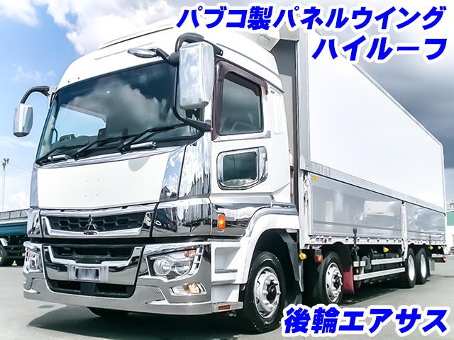 No.4321　H31　三菱ふそう　スーパーグレート　パネルウイング　ハイルーフ　4軸低床　後輪エアサス　メッキフロントバンパー　積載13.3t