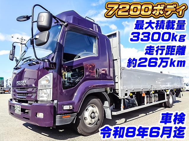 No.4327　H29　いすゞ　フォワード　アルミブロック平ボディ　7200ボディ　最大積載量3300kg　スタンションホール　内フック