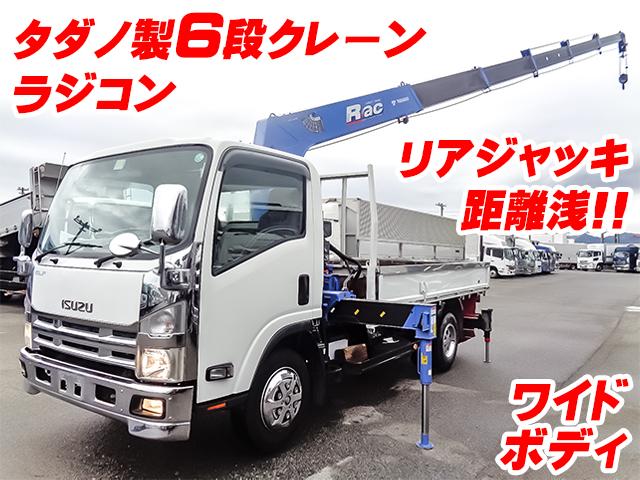 No.4340　H20　いすゞ　エルフ　タダノ製6段クレーン　2.93t吊り　ラジコン　差し違いアウトリガー　リアジャッキ　最大積載2900kg