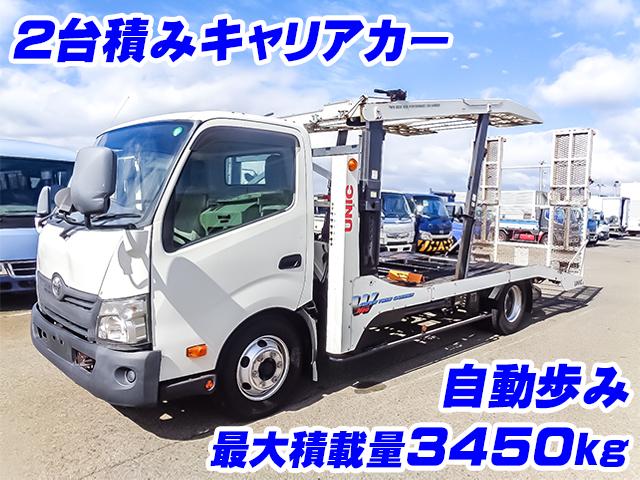 No.4345　H27　トヨタ　トヨエース　キャリアカー　2台積み　最大積載量3450kg　自動歩み　ターボ車