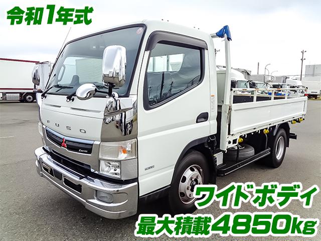 No.4359　R1　三菱ふそう　キャンター　平ボディ　最大積載4850kg　ワイドボディ　床鉄板
