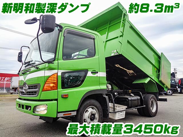 No.4392　H21　日野　レンジャー　新明和製深ダンプ　最大積載量3450kg　約8.3立米　実走行約2.5万km　ターボ車