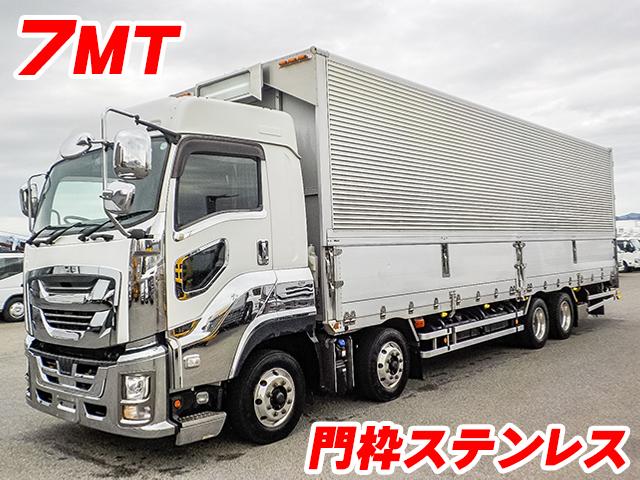 No.4401　H30　いすゞ　ギガ　トレクス製アルミウイング　7速ミッション車　最大積載量13,600kg　門枠ステンレス　ハイルーフ　エビカンステンレス