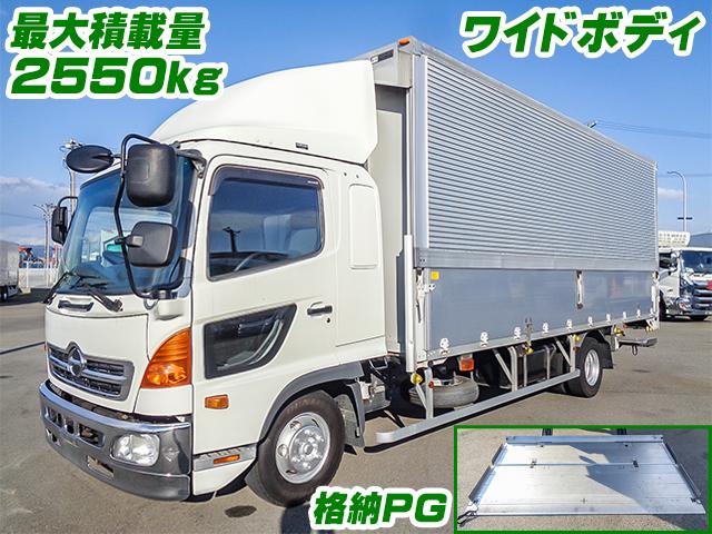 No.4426　H27　日野　レンジャー　アルミウイング　ワイドボディ　最大積載量2550kg　極東開発製格納パワーゲート　ラッシングレール2段　内フック