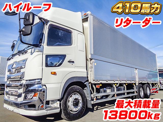 No.4448　H30　日野　プロフィア　アルミウイング　最大積載13800kg　ハイルーフ　リターダー　410馬力　ラッシング2段　内フック　ターボ車