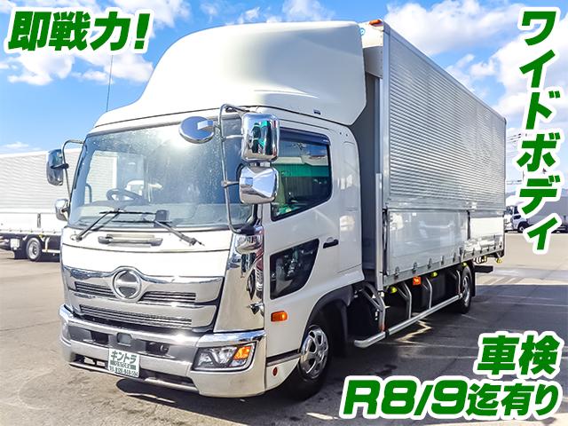 No.4493　R1　日野　レンジャー　日本フルハーフ製アルミウイング　ワイドボディ　ラッシングレール2段　車検付き　即戦力