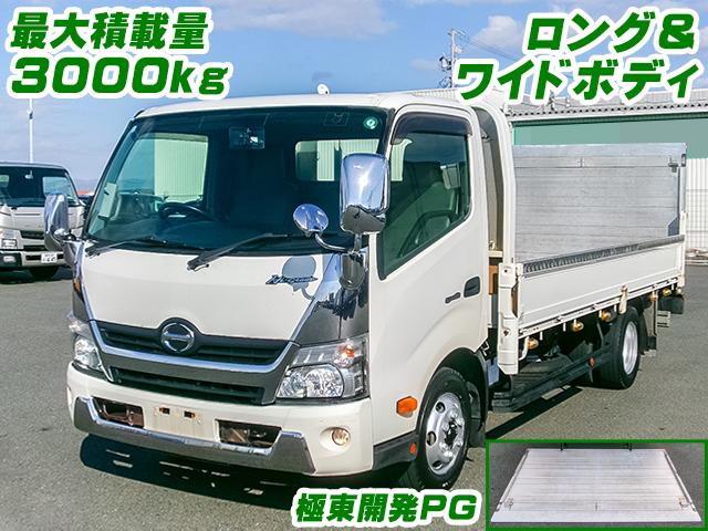 No.4499　H26　日野　デュトロ　平ボディ　ハイグレード　ロングボディ　ワイドボディ　極東開発パワーゲート　最大積載量3000kg　6速MT