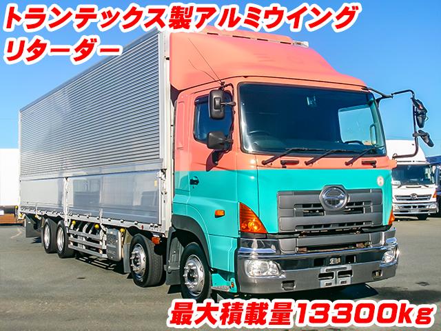 No.4573　H24　日野　プロフィア　アルミウイング　最大積載量13300kg　ラッシングレール2段　メッキフロントバンパー　