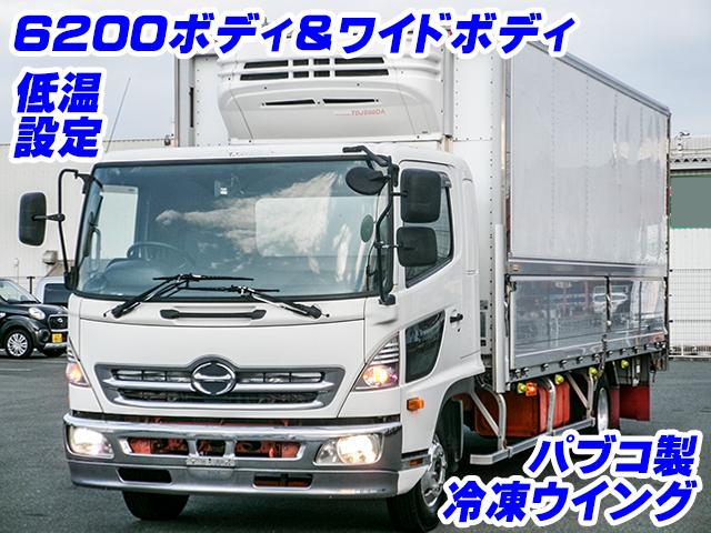 No.4575　H23　日野　レンジャー　冷蔵冷凍ウイング　6200ボディ　ワイドボディ　最大積載2350kg　アルミホイール　6速MT　門枠ステンレス