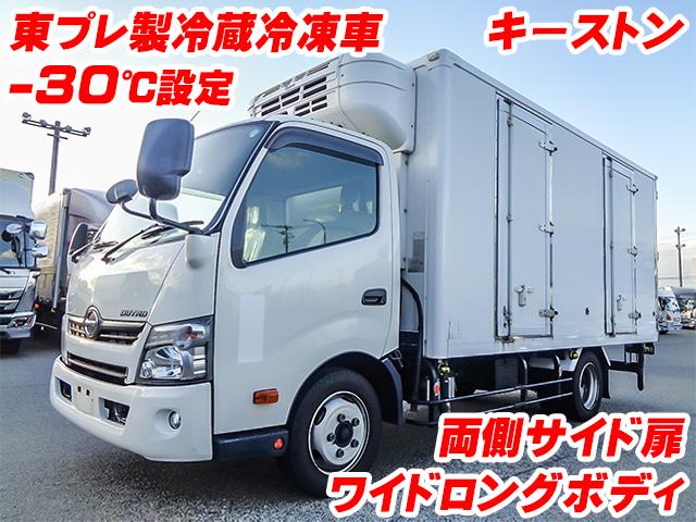 No.4591　H27　日野　デュトロ　東プレ製冷蔵冷凍車　最大積載2000kg　ワイドロング　－30度設定　キーストン　両側サイド扉