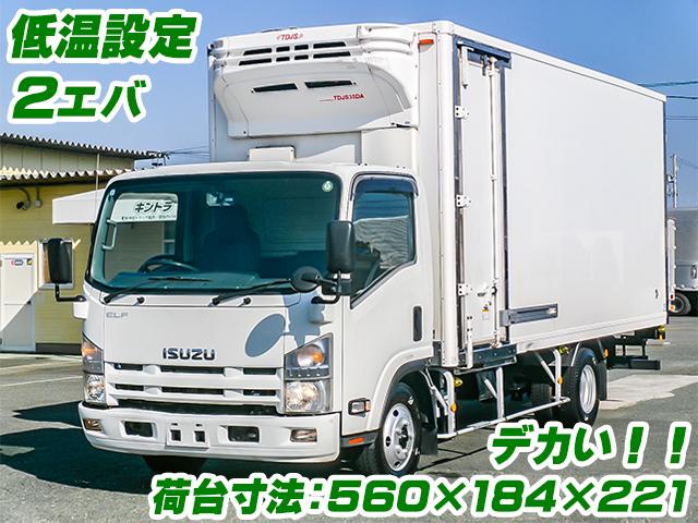 No.4612　H26　いすゞ　エルフ　冷蔵冷凍車　超ロングボディ　ワイドボディ　低温設定　ラッシングレール　門枠ステンレス　6速ミッション
