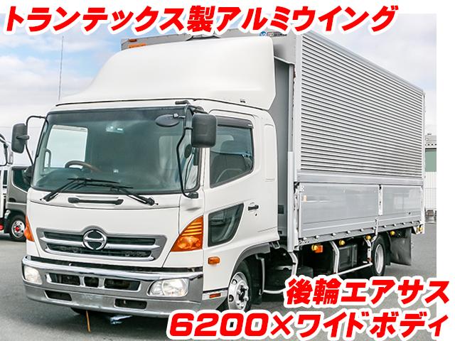 No.4613　H25　日野　レンジャー　アルミウイング　6200ボディ　ワイドボディ　後輪エアサス　ラッシングレール　6速ミッション