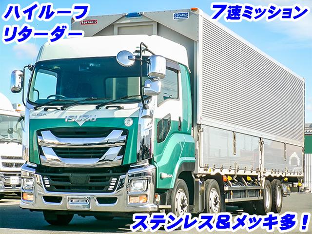No.4665　H31　いすゞ　ギガ　アルミウイング　日本フルハーフ　後輪エアサス　ハイルーフ　7速ミッション　メッキフロントバンパー　13,300kg　ラッシングレール