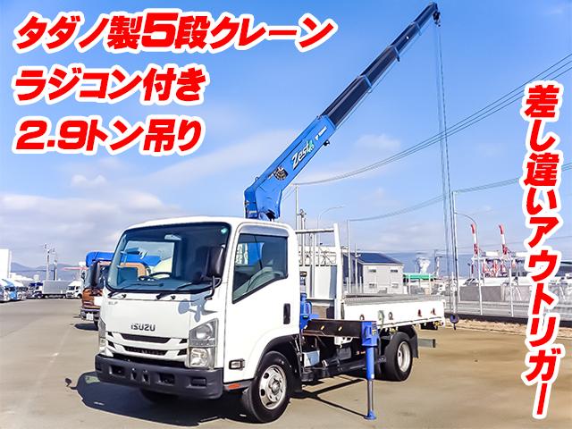 No.4689　H23　いすゞ　エルフ　クレーン付　タダノ製5段クレーン付き　ラジコン付き