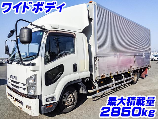 No.4729　H30　いすゞ　フォワード　フルハーフ製アルミウイング　ワイドボディ　最大積載量2850kg　ラッシングレール2段　内フック