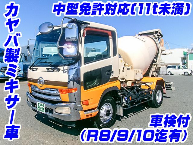 No.4795　H24　UDトラックス　コンドル　コンクリートミキサー車　カヤバ工業　M22C　4.4立米　4,880kg　水タンク　メッキフロントバンパー