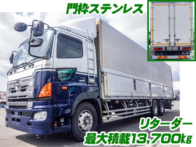 No.4806　H29　日野　プロフィア　トランテックス製アルミウイング　最大積載13,700kg　リターダー　門枠ステンレス　ロックバーステンレス