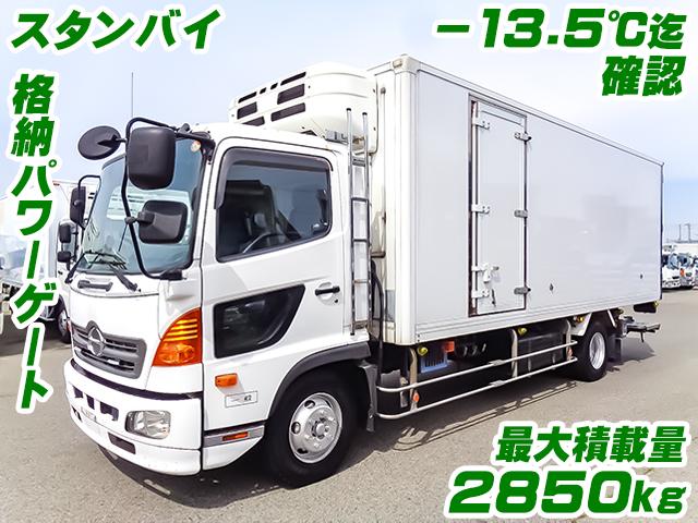 No.4886　H23　日野　レンジャー　冷凍車　－30度設定　格納パワーゲート　スタンバイ（コード欠）　床：システムフロア　ラッシングレール2段　サイドドア