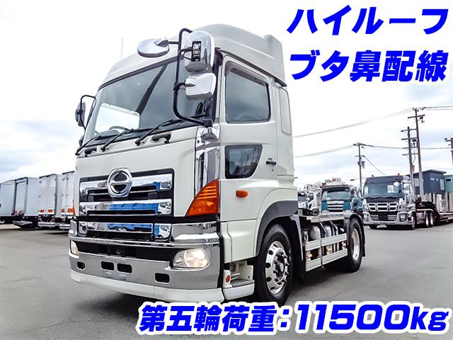 No.4914　H26　日野　プロフィア　ハイルーフ　第五輪荷重：11500kg　ブタ鼻配線　後輪エアサス　アルミホイール　メッキフロントバンパー　メッキグリル