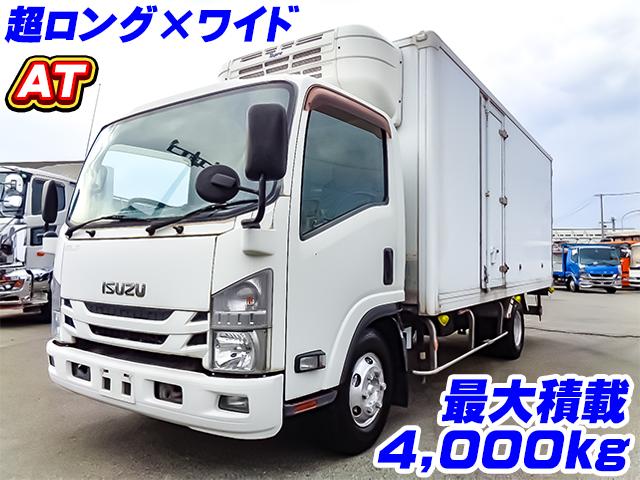 No.4953　H28　いすゞ　エルフ　東プレ製冷蔵冷凍車　－5度迄確認済み　床キーストン　サイドドア　最大積載4t　ワイドボディ　超ロングボディ(5mボディ)