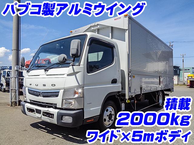 No.5004　R2　三菱ふそう　キャンター　アルミウイング　ワイドボディ　ロングボディ　ラッシングレール2段　内フック