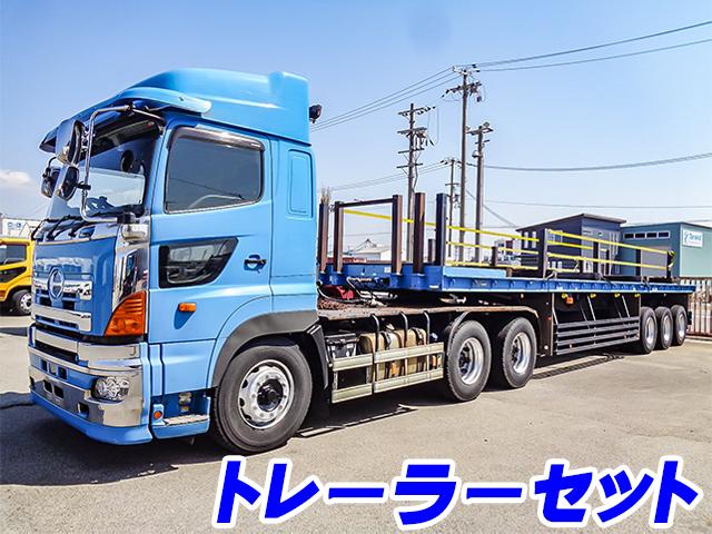 No.5034　H30　日野　プロフィア　トレーラーセット　第五輪荷重17.7.t　ハイルーフ　一括緩和　令和6年式　東邦製まな板台車　最大積載量28000kg　ダブル引き