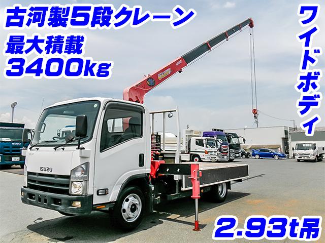 No.5137　H20　いすゞ　エルフ　クレーン付　BDG-NPR85AR　古河製5段クレーン　ワイドボディ　F6　最大積載3.4t　2.93t吊　フックイン　ラジコン付　URU295RKK