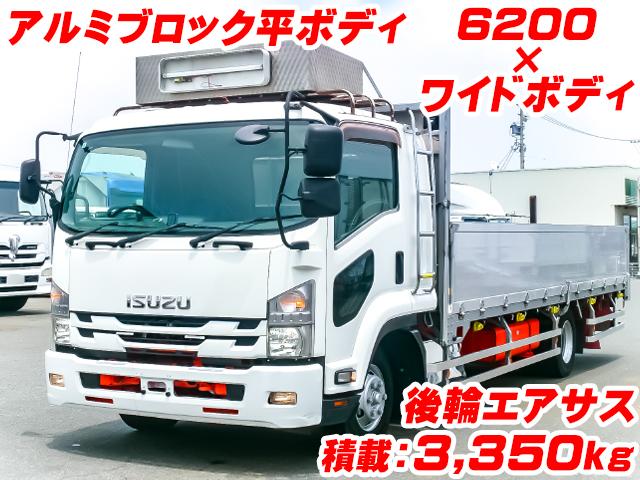 No.5156　H28　いすゞ　フォワード　アルミブロック　平ボディ　6速ミッション　後輪エアサス　最大積載量3,350kg　6200ボディ　ワイドボディ