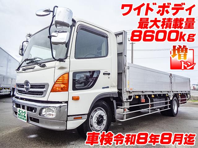 No.5168　H28　日野　レンジャー　アルミブロック平ボディ　最大積載量8600kg　増トン　ワイドボディ　5方開　車検付