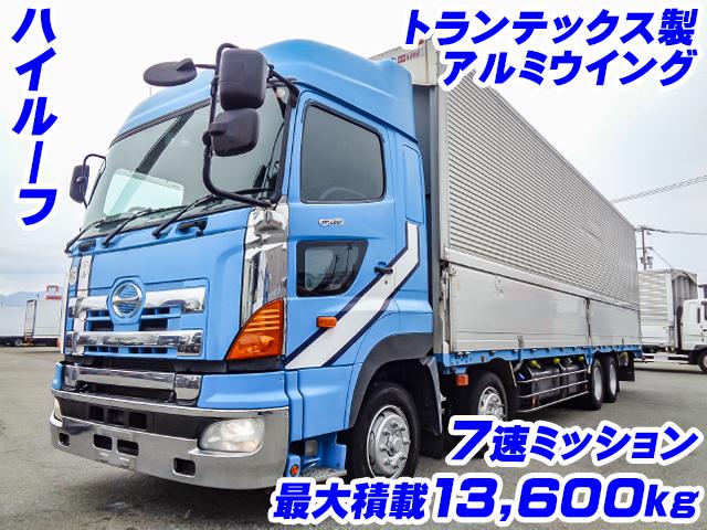 No.5188　H25　日野　プロフィア　トランテックス製アルミウイング　ハイルーフ　7速ミッション　最大積載13,600kg　ラッシングレール2.5段