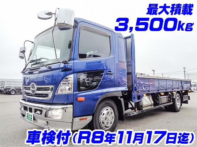 No.5191　H22　日野　レンジャー　平ボディ　最大積載3,500kg　ベッド付　ロープ穴　車検付